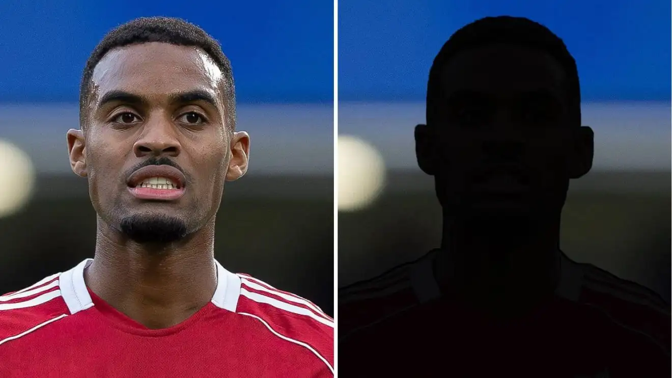 Split image of Liverpool midfielder Ryan Gravenberch and a shadow - copyright TEAMtalk
