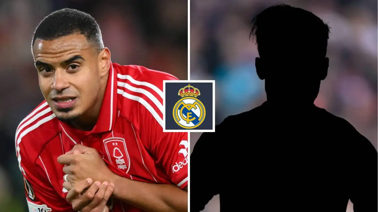 Real Madrid plan Nottingham Forest raid for TWO stars in €130m double deal - report Split image of Nottingham Forest defender Murillo and a shadow - copyright TEAMtalk