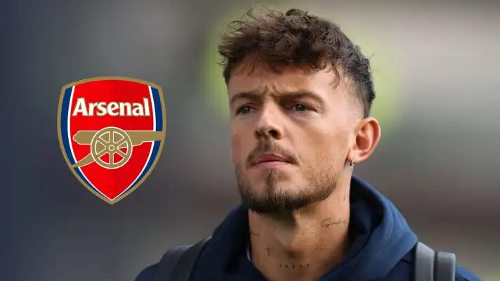 Ben White and the Arsenal badge