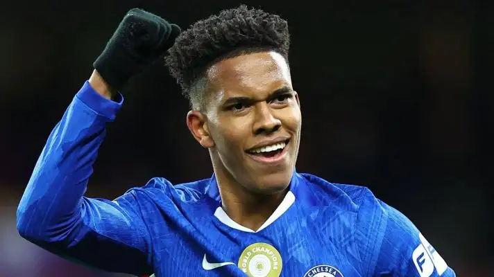 Estevao Willian celebrating for Chelsea