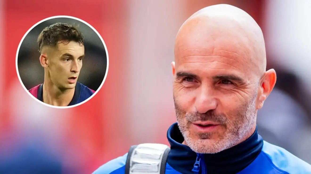 Chelsea manager Enzo Maresca and Barcelona star Marc Casado Chelsea manager Enzo Maresca and Barcelona star Marc Casado