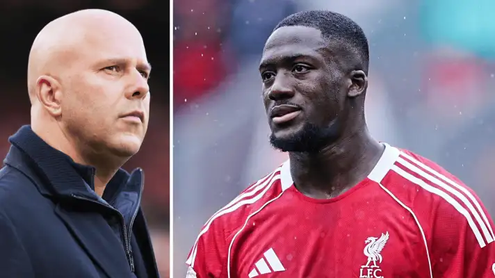 Arne Slot and Ibrahima Konate