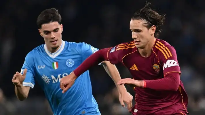 Miguel Gutierrez of Napoli and Daniele Ghilardi of Roma