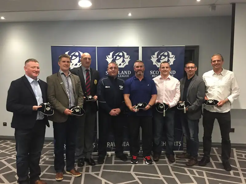 Caps presented to first Scotland internationals