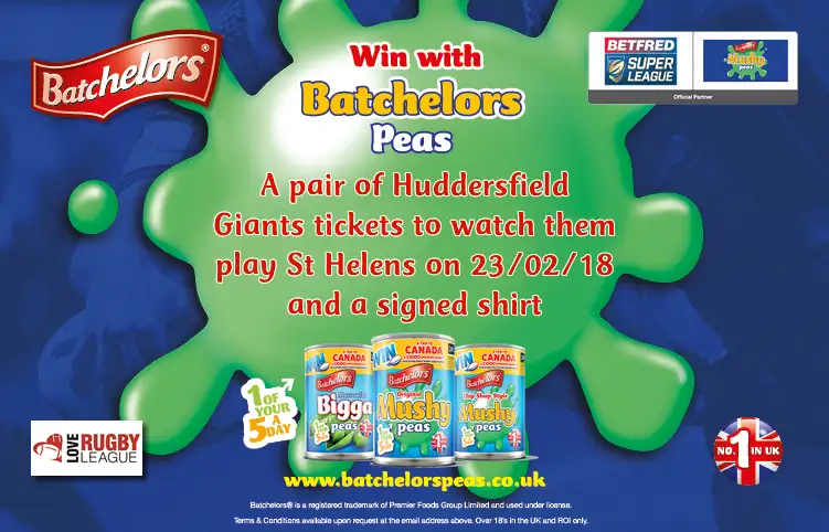 WIN: A pair of tickets for Huddersfield v St Helens plus a signed Huddersfield shirt!