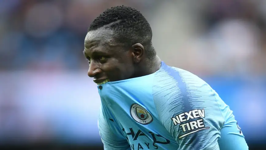 Manchester City star Benjamin Mendy shows his support for Catalans
