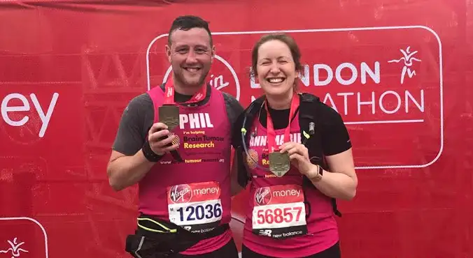 Widow storms the London Marathon in memory of former rugby league star