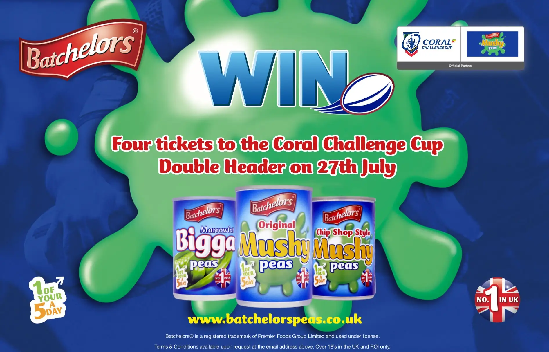 Batchelors Peas returns for the remainder of the season with five weeks of unmissable prizes!