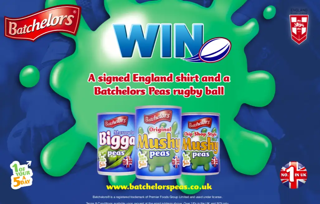 WIN | A signed England shirt with Batchelors Peas!