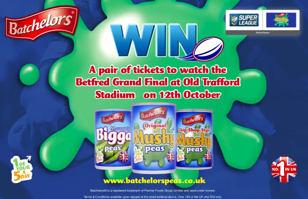 WIN | A pair of Betfred Super League Grand Final tickets with Batchelors Peas!