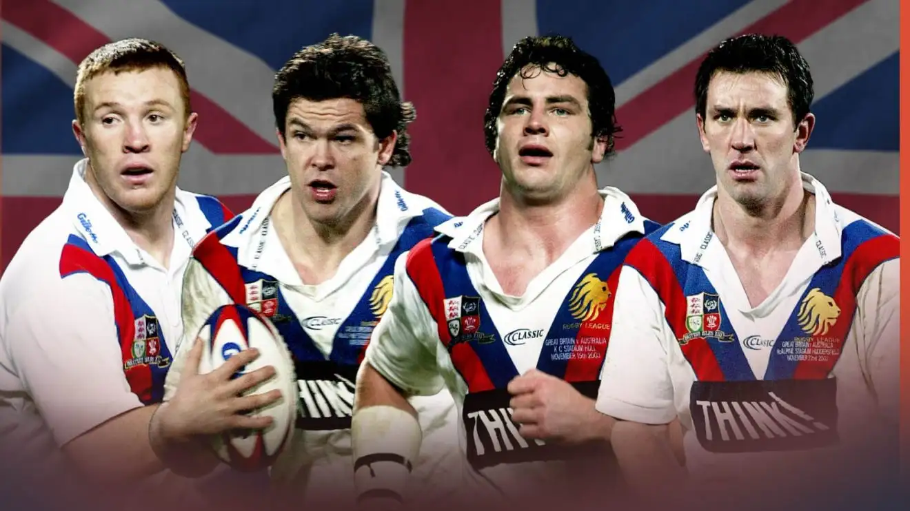 Kris Radlinski, Andy Farrell, Adrian Morley, Paul Sculthorpe Great Britain Alamy