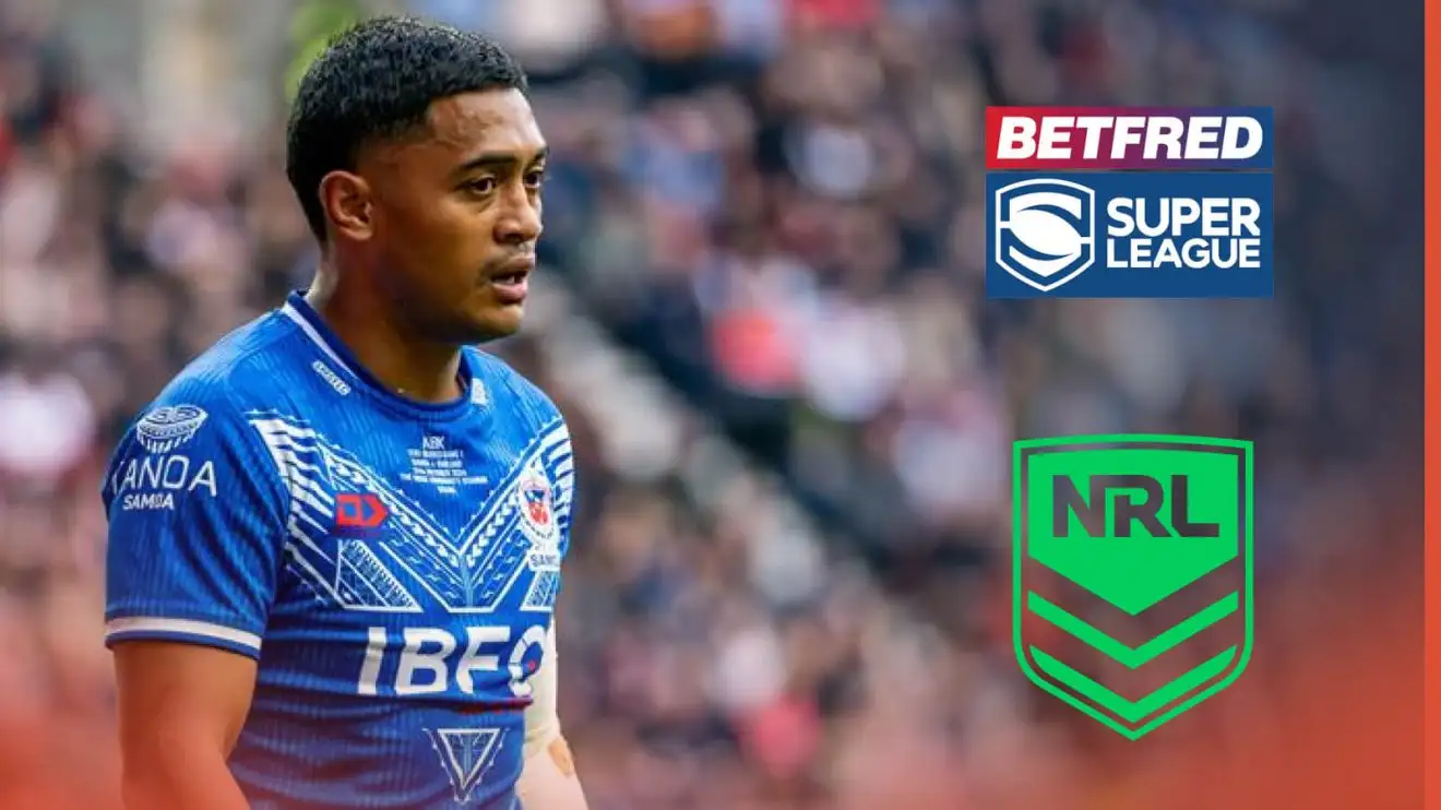 Anthony Milford, Super League logo, NRL logo