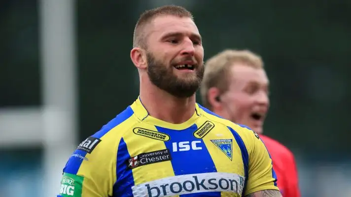 Paul Wood in action for Warrington Wolves during his playing career