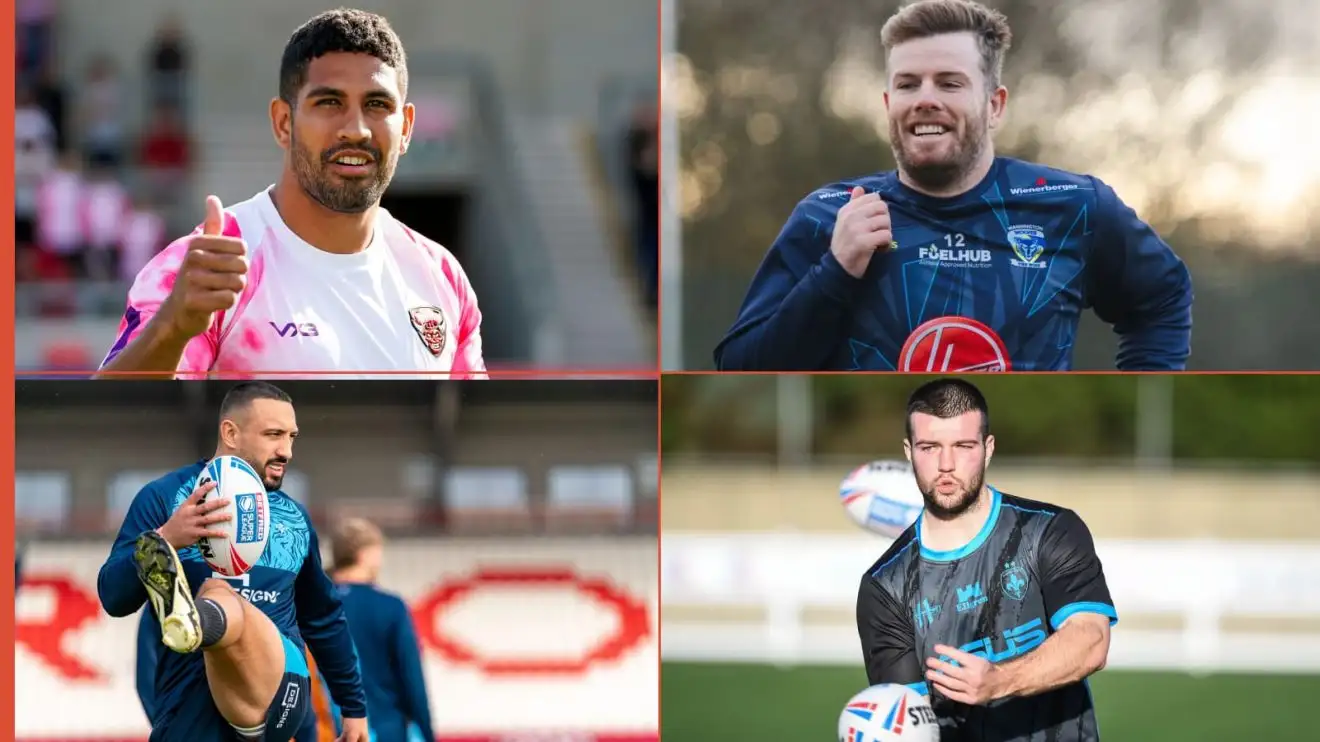 Super League clubs in training