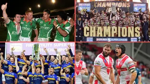 Ranking Super League play-off records by club with Wigan Warriors on top