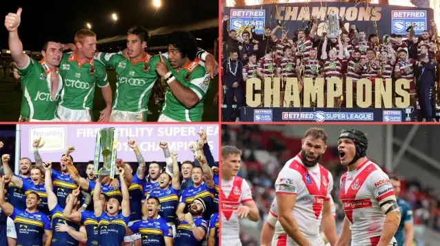 Bradford Bulls (2005), Wigan Warriors (2024), Leeds Rhinos (2015), St Helens (2023)