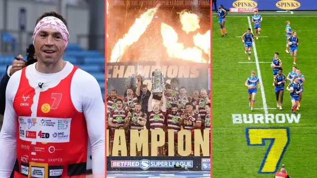 Kevin Sinfield, Wigan Warriors lifting 2024 Super League title, Rob Burrow tribute game