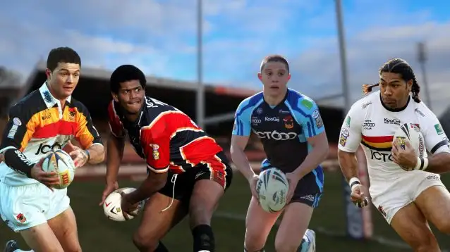 Robbie Hunter-Paul, Leon Pryce, Paul Deacon, Lesley Vainikolo, Odsal as background