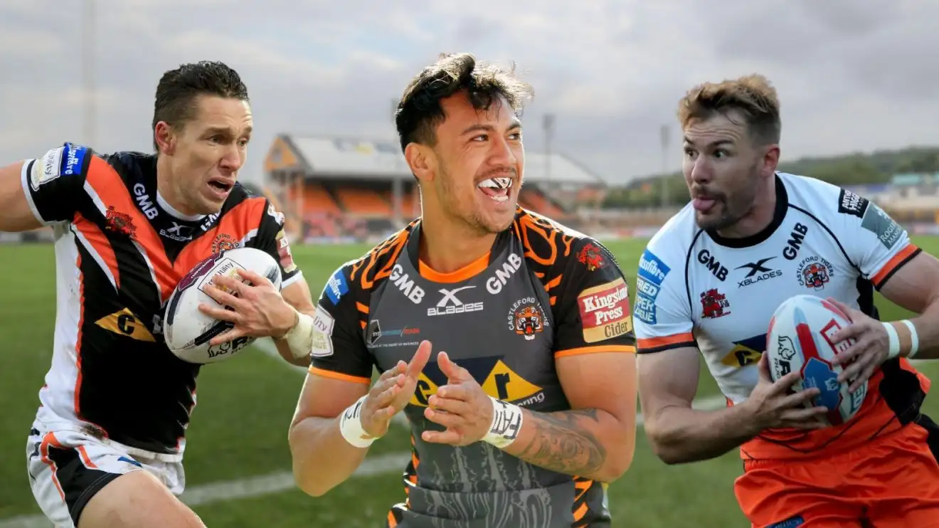 Luke Dorn, Denny Solomona, Michael Shenton in front of The Jungle