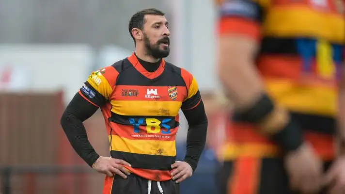 Paul Sykes in action for Dewsbury Rams in 2024