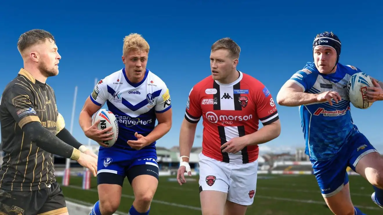 Ryan Johnston, Aaron Smith, James Greenwood, Luke Cresswell, Craven Park as background