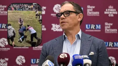 Manly Sea Eagles slam wild fan stunt after viral ‘Run It Straight’ chaos caught on video