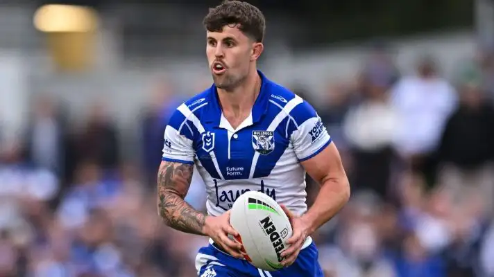 Toby Sexton in action for Canterbury Bulldogs in 2025