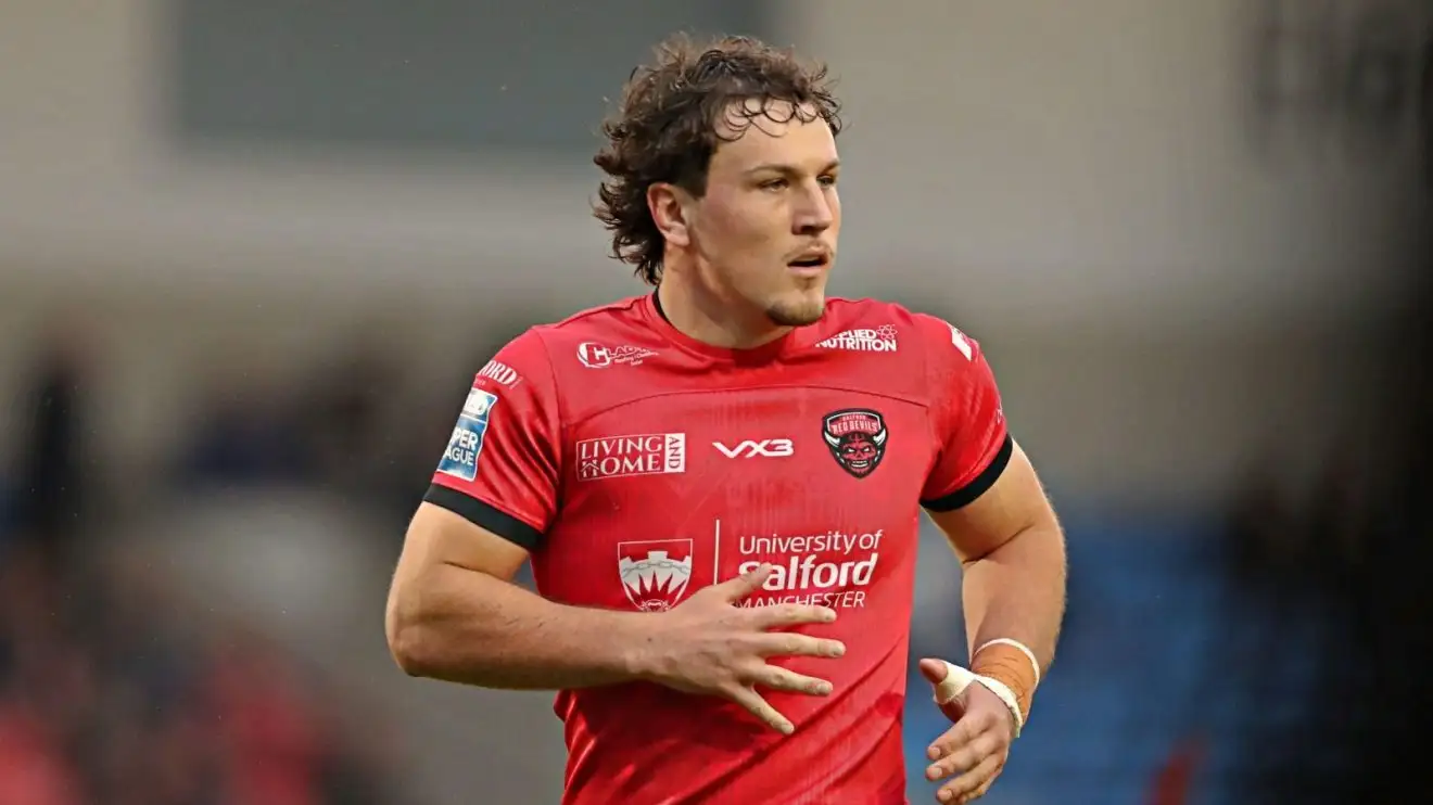 Harvey Wilson in action for Salford Red Devils