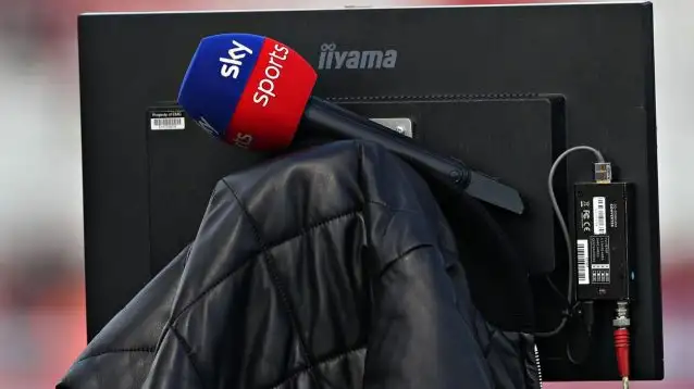 Sky Sports microphone, monitor