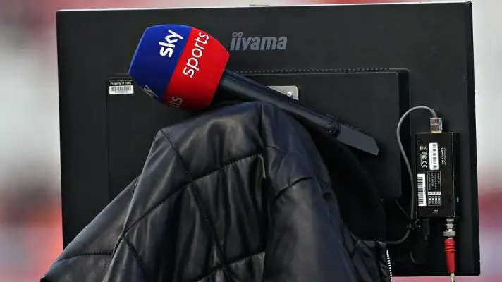Sky Sports microphone, monitor
