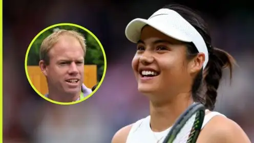 Pictured: Emma Raducanu at Wimbledon, with former coach Mark Petchey