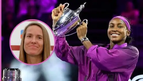 Pictured: Coco Gauff at the WTA Finals, Justine Henin.