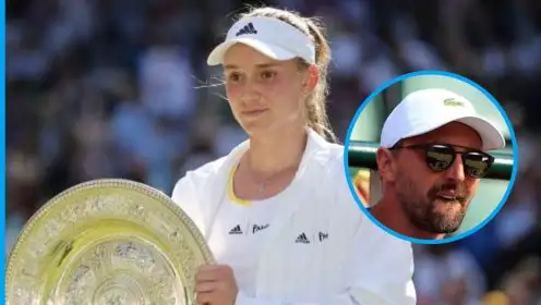 Pictured: Elena Rybakina and Goran Ivanisevic.