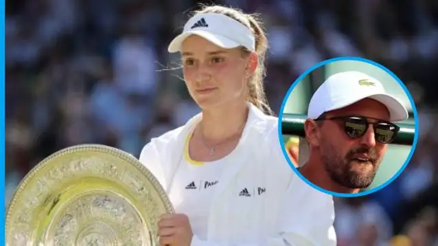 Pictured: Elena Rybakina and Goran Ivanisevic.
