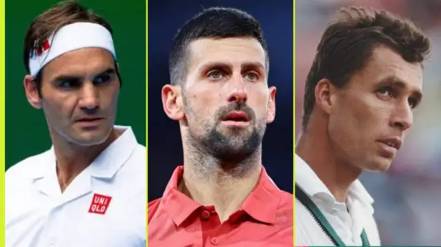 L-R: Roger Federer, Novak Djokovic, and Ivan Lendl.