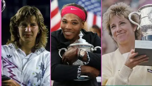 L-R: Steffi Graf, Serena Williams, and Chris Evert.