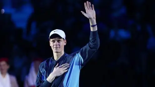 Jannik Sinner thanks the crowd at the 2024 ATP Finals in Turin