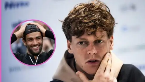Pictured: Jannik Sinner and Matteo Berrettini.