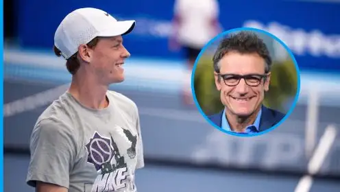 Pictured: Jannik Sinner and Mats Wilander.