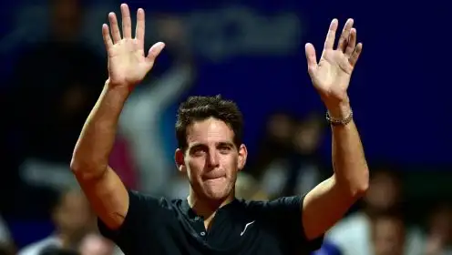 Juan Martin del Potro waves after his last match
