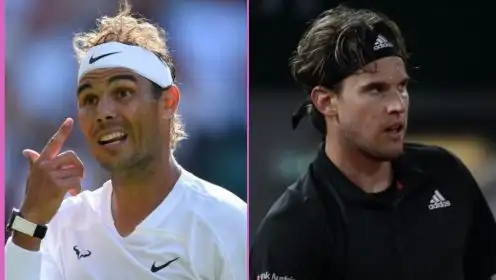 L-R: Rafael Nadal and Dominic Thiem
