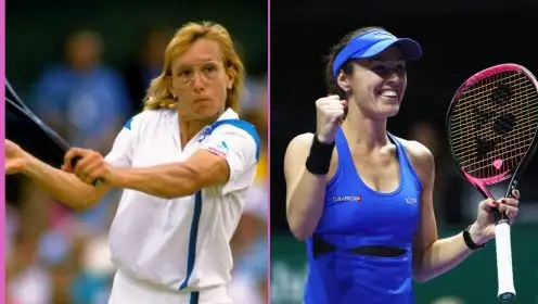 Pictured: Martina Navratilova and Martina Hingis
