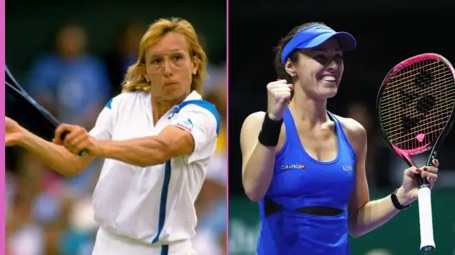 Pictured: Martina Navratilova and Martina Hingis