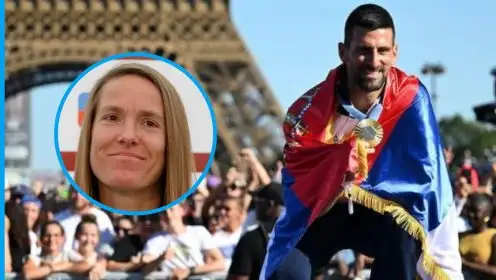 Pictured: Novak Djokovic and Justine Henin.