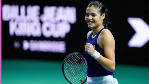 Emma Raducanu at the Billie Jean King Cup Finals