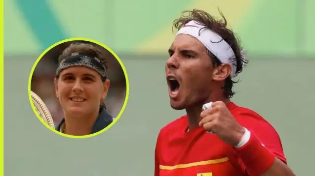 Pictured: Rafael Nadal and Conchita Martinez.