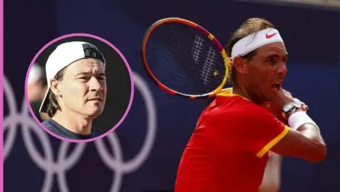 Pictured: Rafael Nadal representing Spain at the Olympic Games.