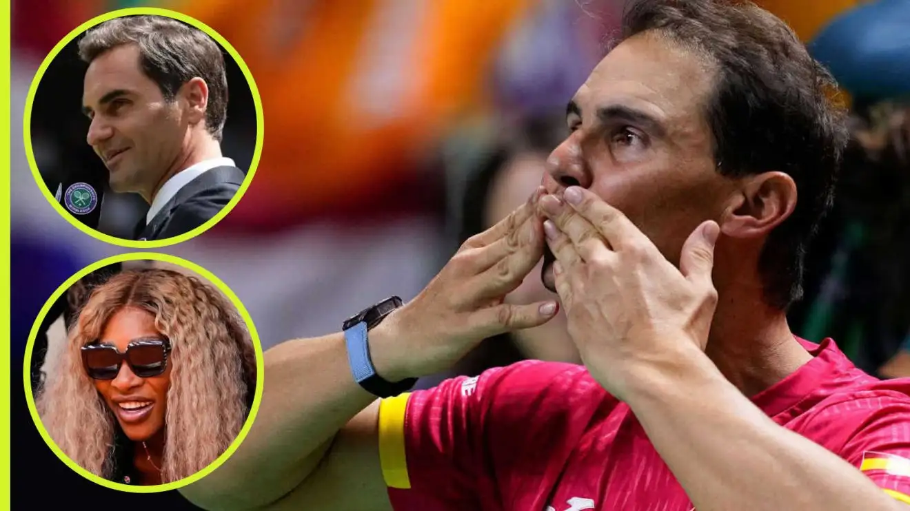 Pictured: Rafael Nadal, Roger Federer and Serena Williams