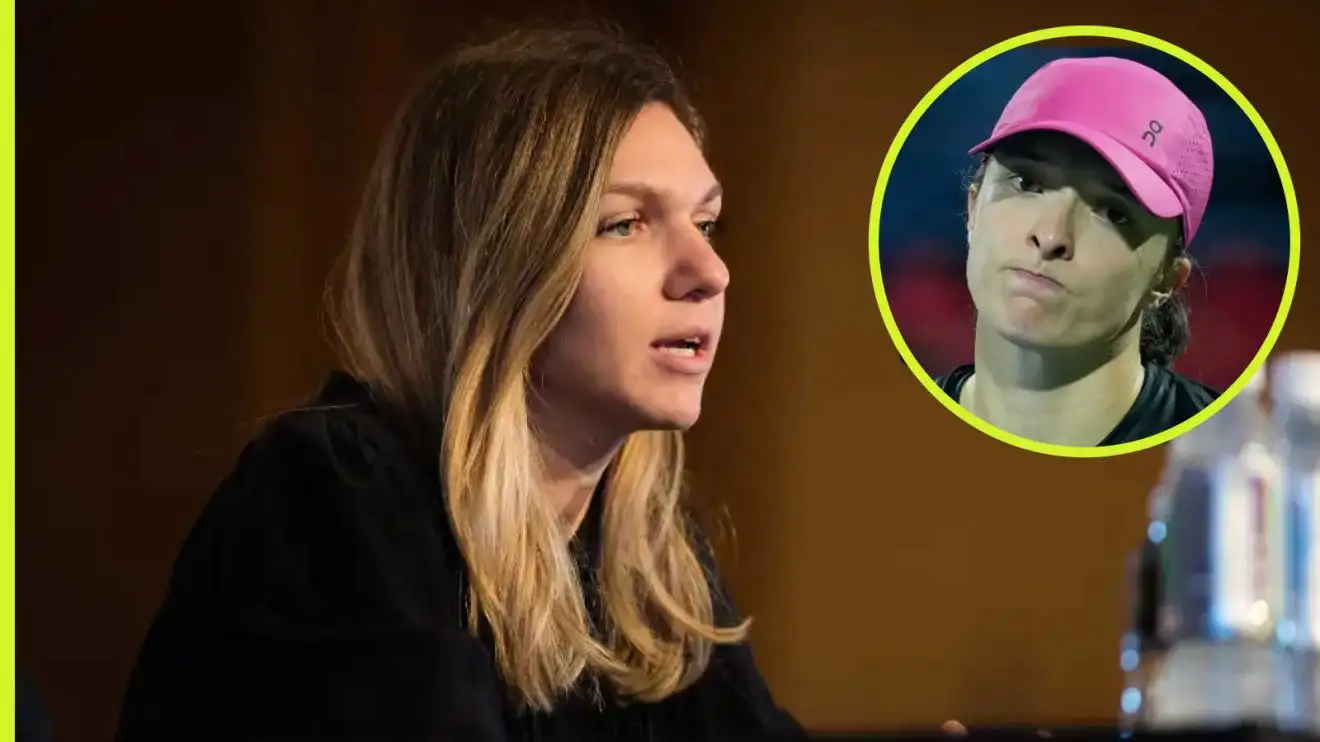 Pictured: Simona Halep and Iga Swiatek