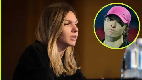 Pictured: Simona Halep and Iga Swiatek